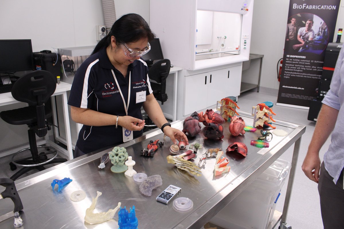 Full color anatomical 3D prints, TRICEP Initiative. Markforged 3D printer pictured in background. Photo via ACES