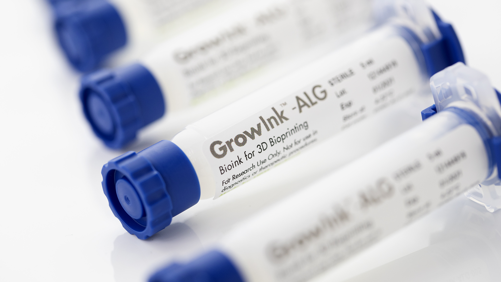 GrowInk 3D bioprinting materials. Photo via UPM.